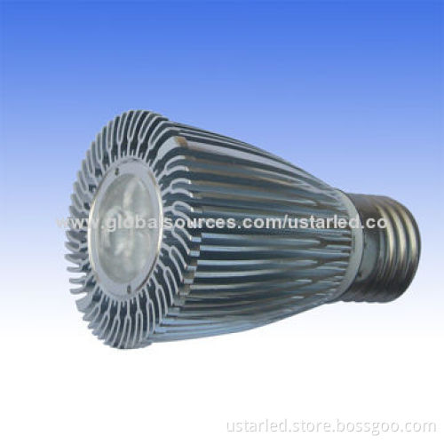 3x3 E27 LED Spotlight, AC/DC 12V, Pure Aluminum, CE and RoHS Marks, Whole Lens